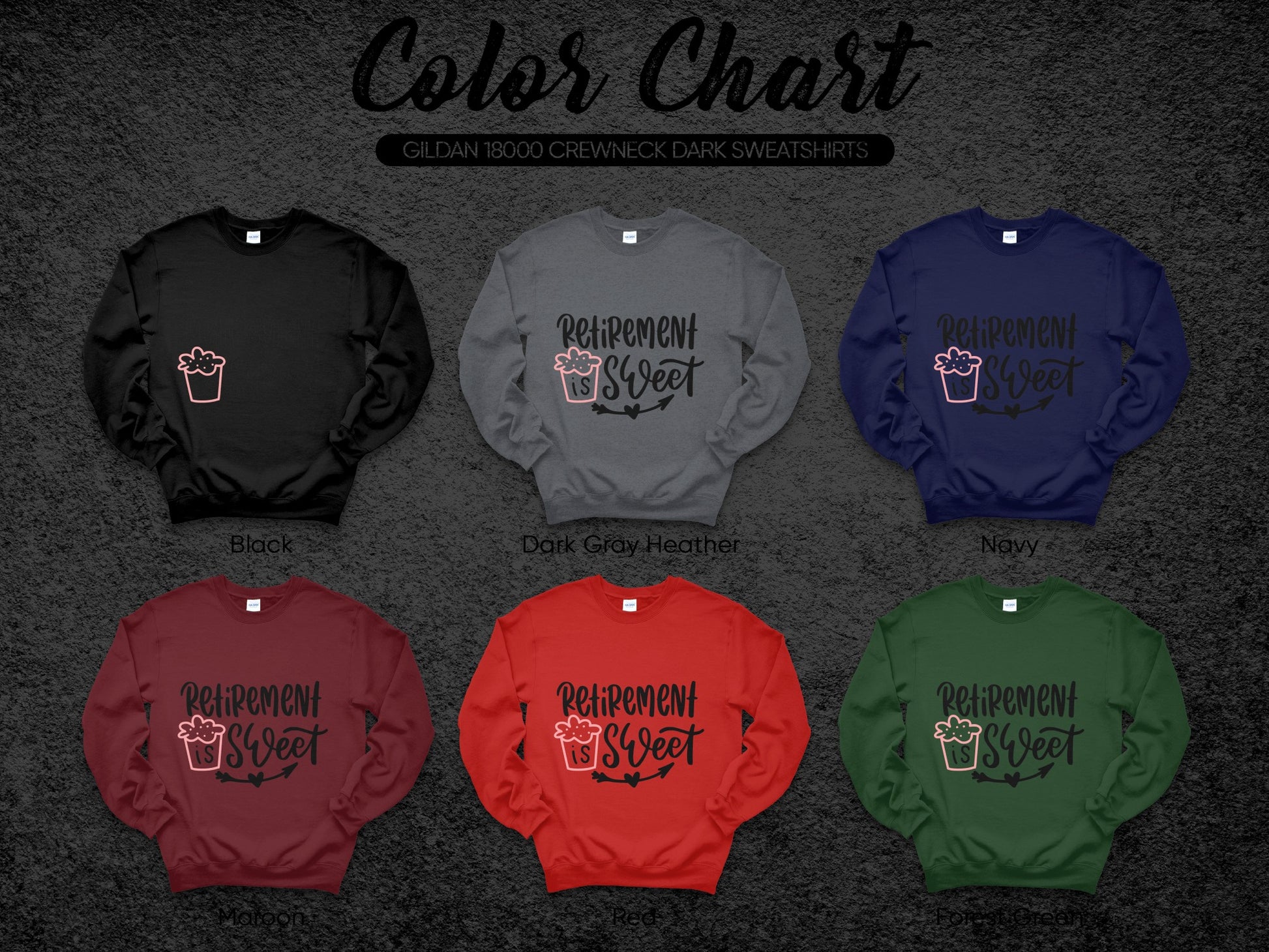 Retirement Sweet Themed Crewneck Sweatshirt