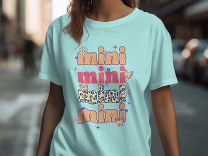 Cute and Colorful Mini Print Design on T-Shirt