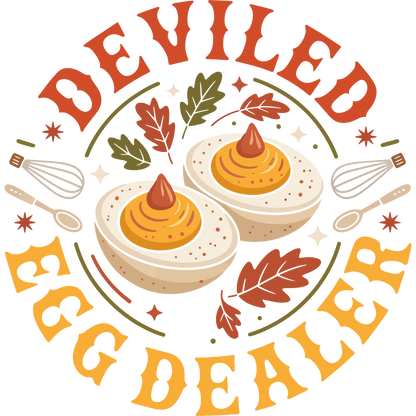 Fun Deviled Egg Dealer Chef Cooking Kitchen Graphic