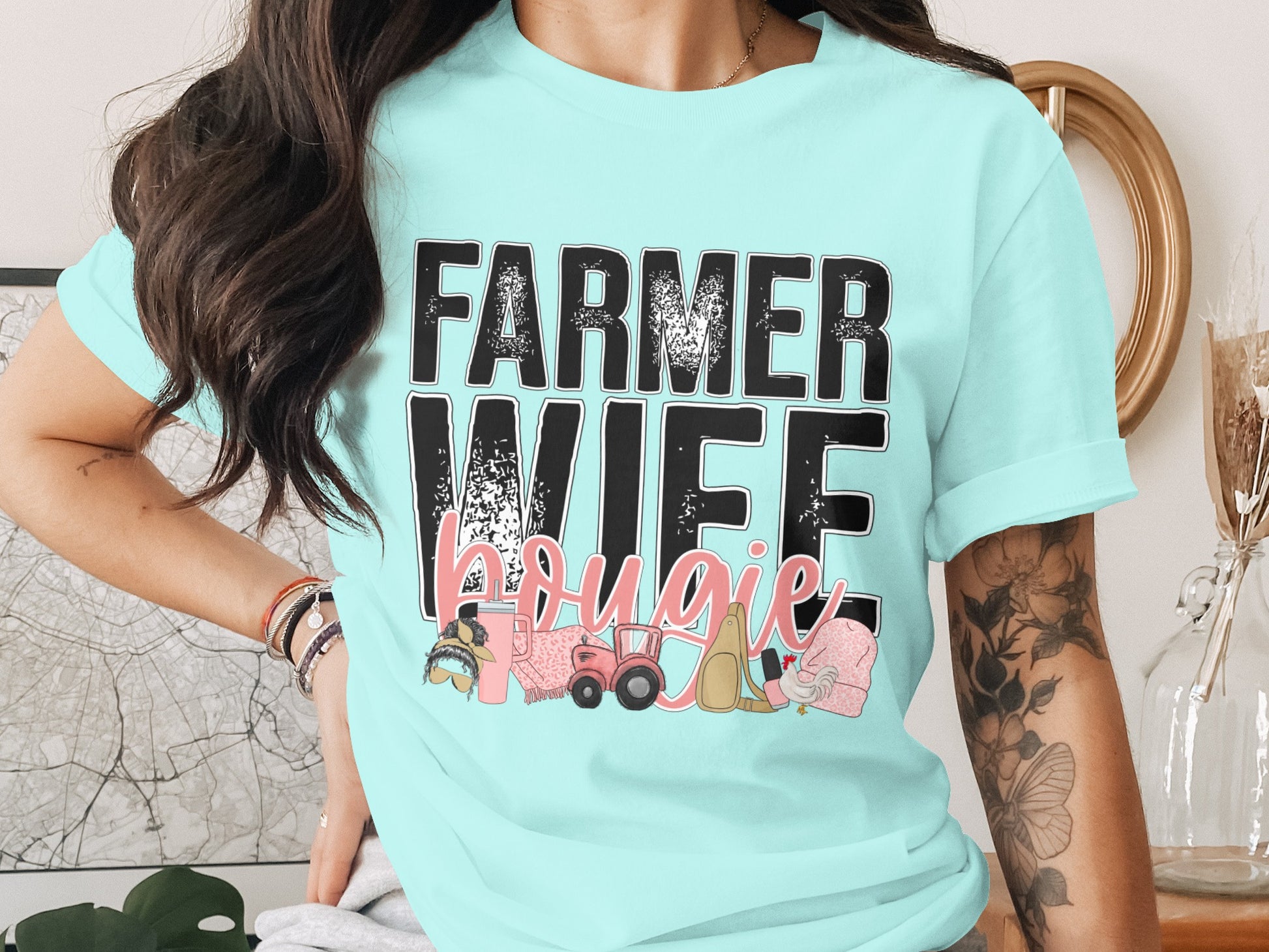 Farmer Wife Bougie Graphic T-Shirt