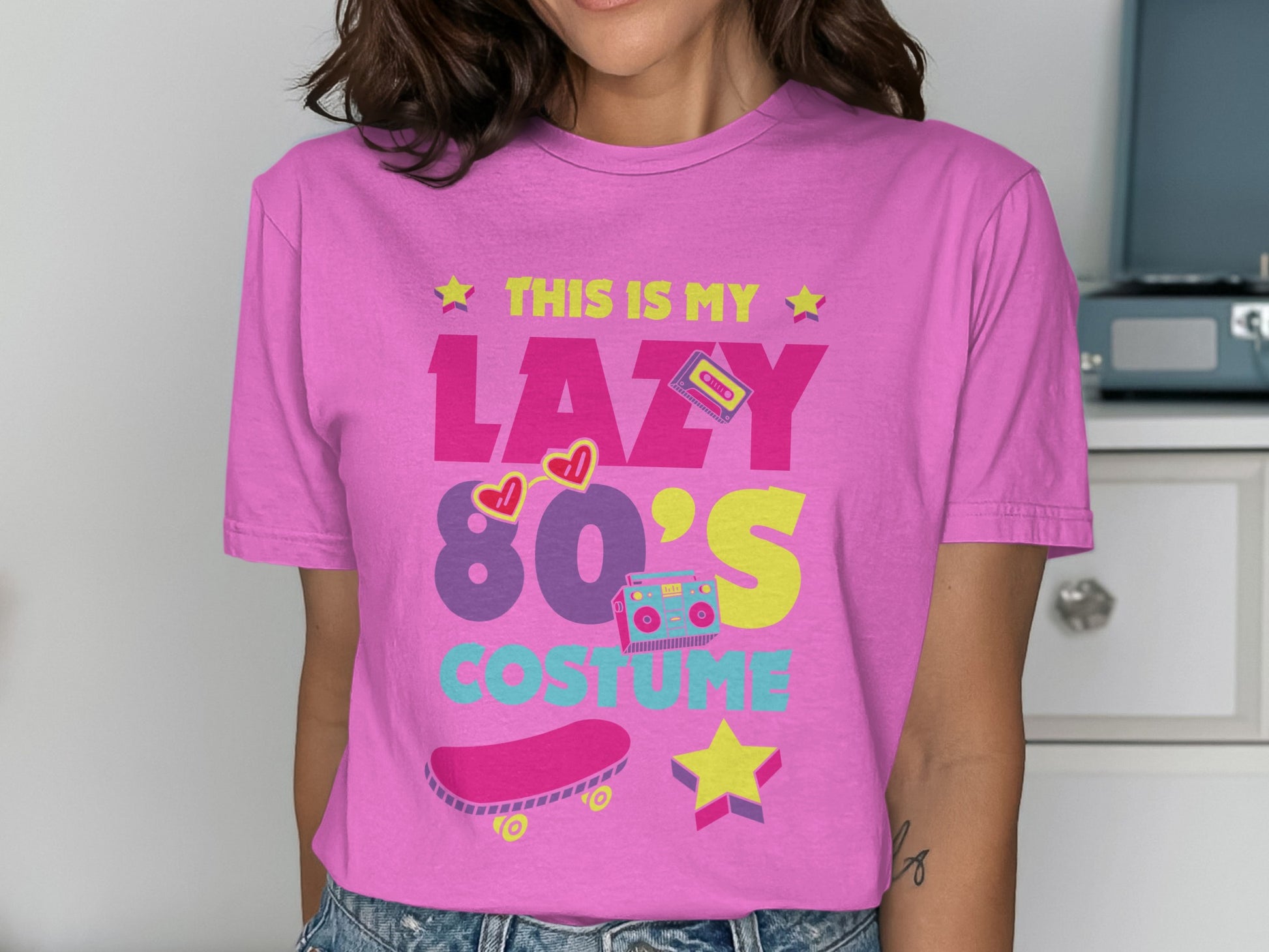 This Is My Lazy 80's Costume T-shirt Fun Graphic Tee