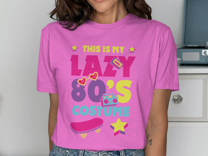 This Is My Lazy 80's Costume T-shirt Fun Graphic Tee