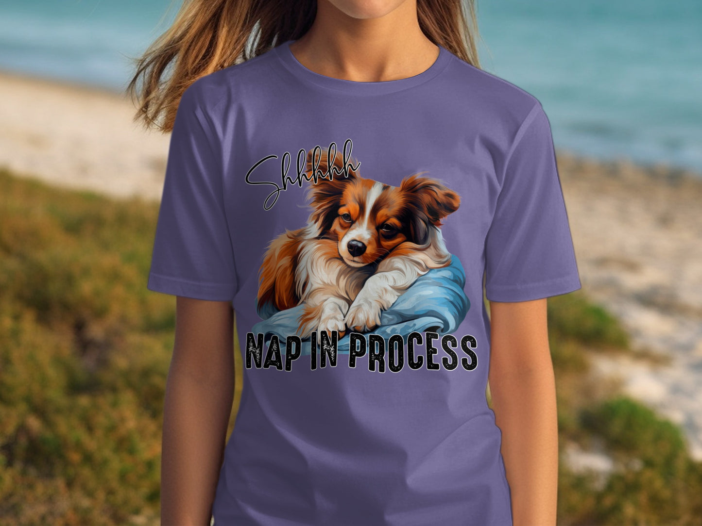 Shhh Nap In Process Sleepy Dog Lovers T-Shirt