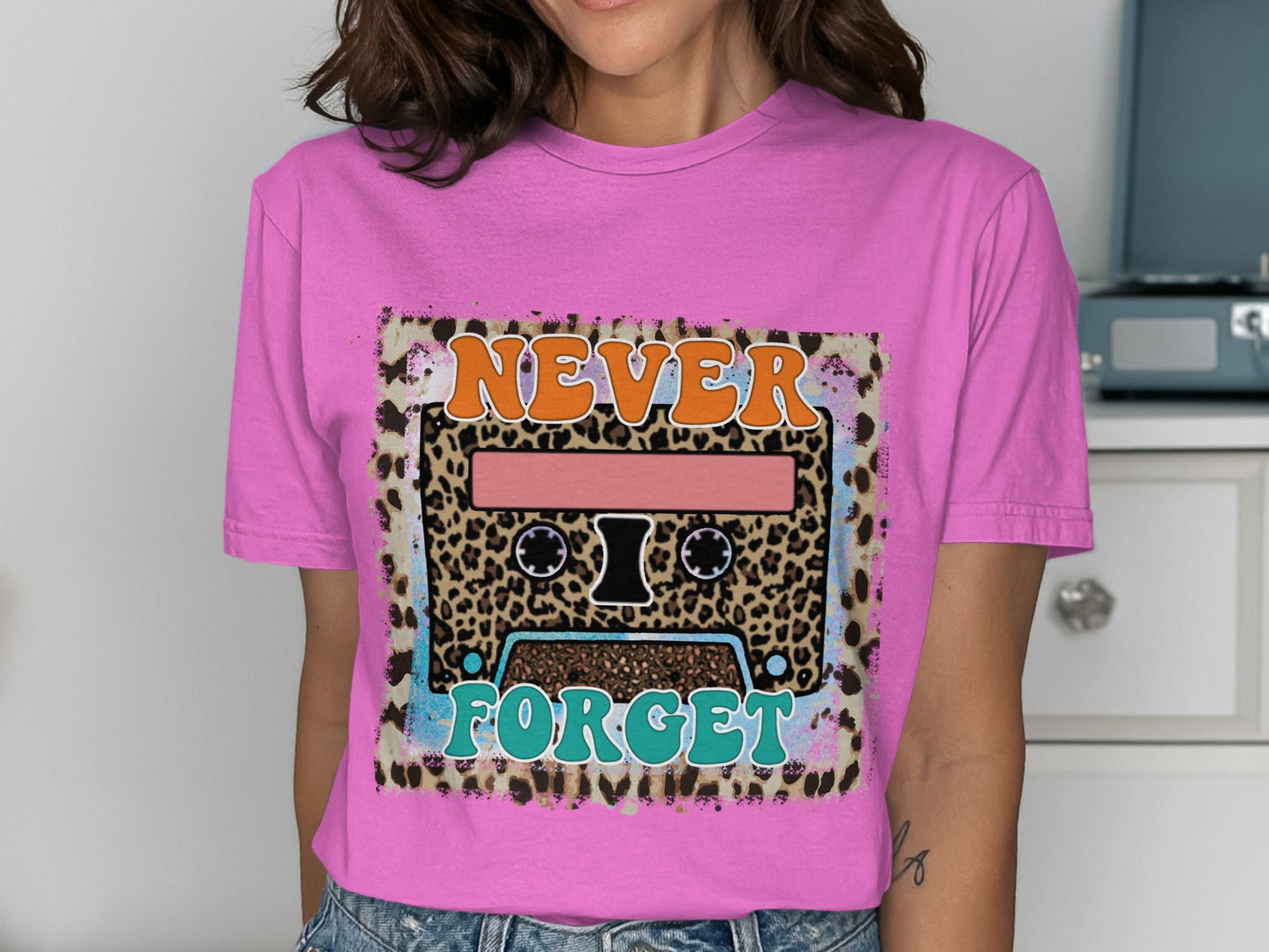 Unique Retro Cassette Tape Never Forget T-Shirt