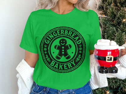 Gingerbread Bakery T-Shirt Perfect for Holiday Season