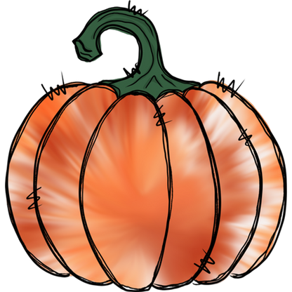 Orange Pumpkin Illustration Art Print Decor