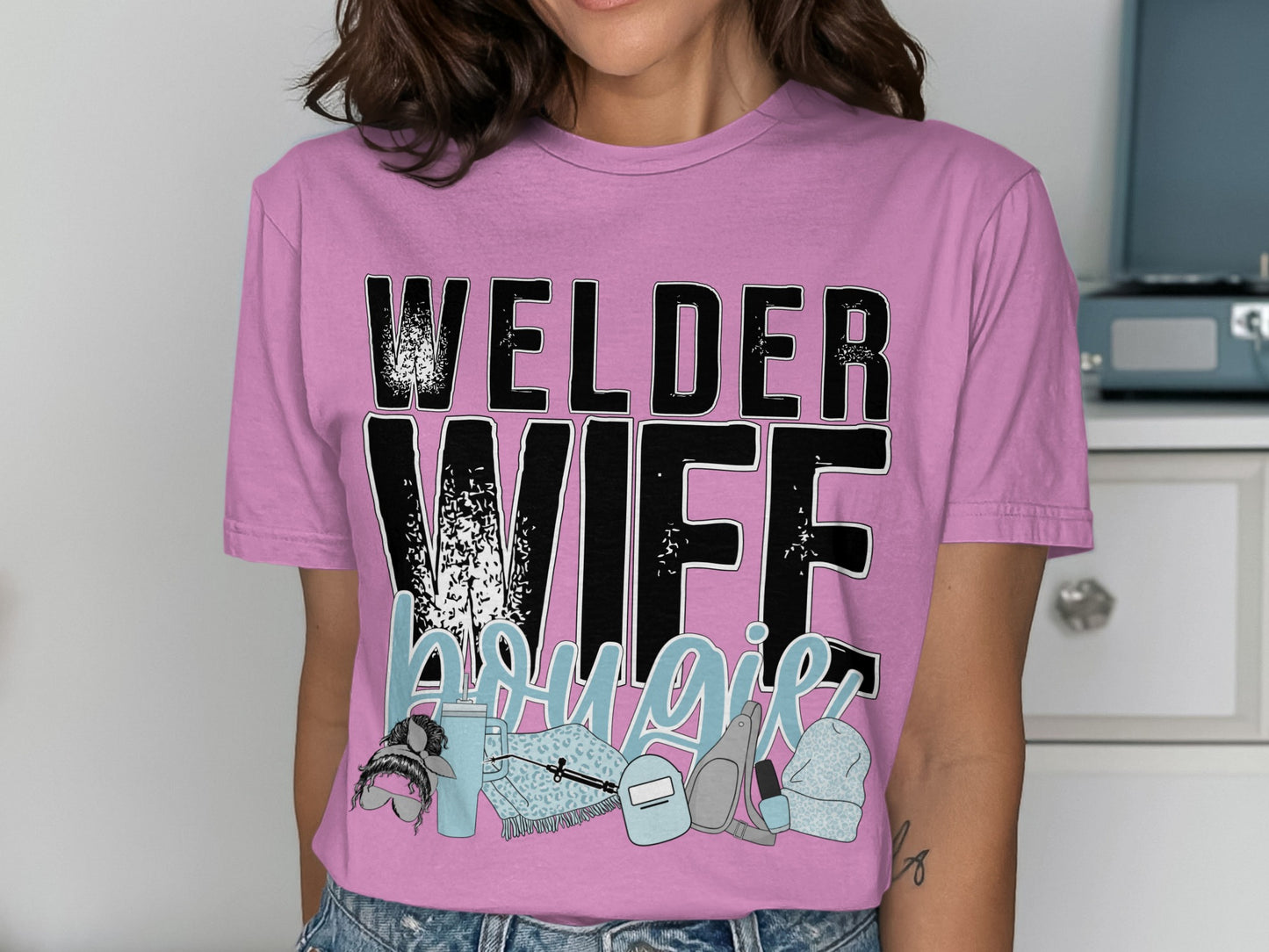 Welder Wife Bougie Graphic T-Shirt Product