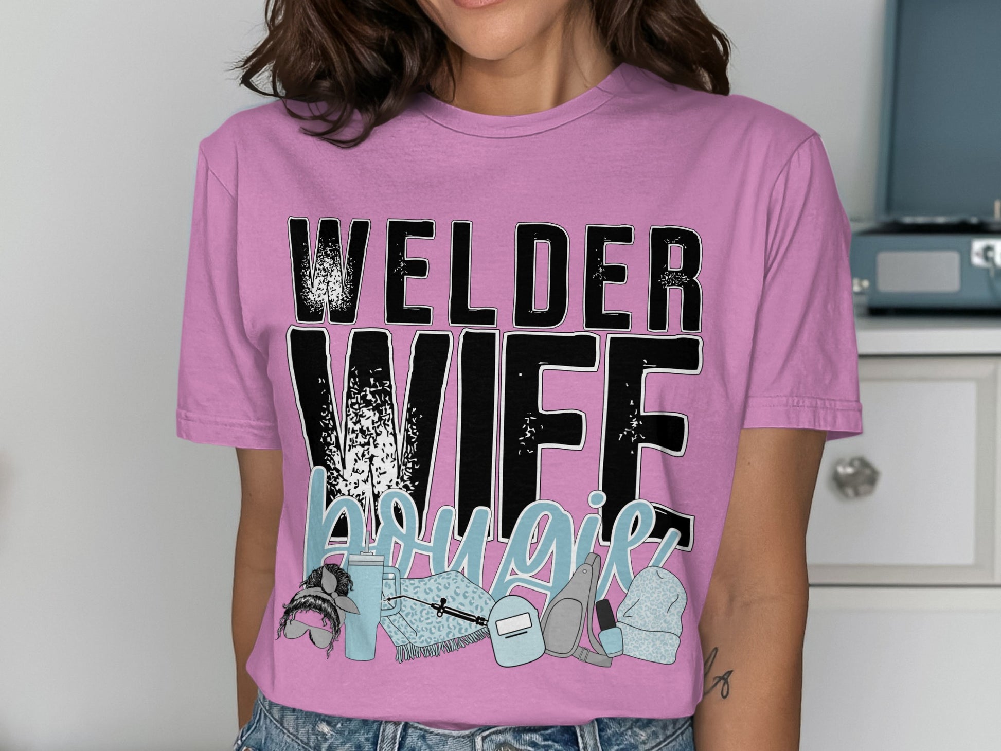 Welder Wife Bougie Graphic T-Shirt Product
