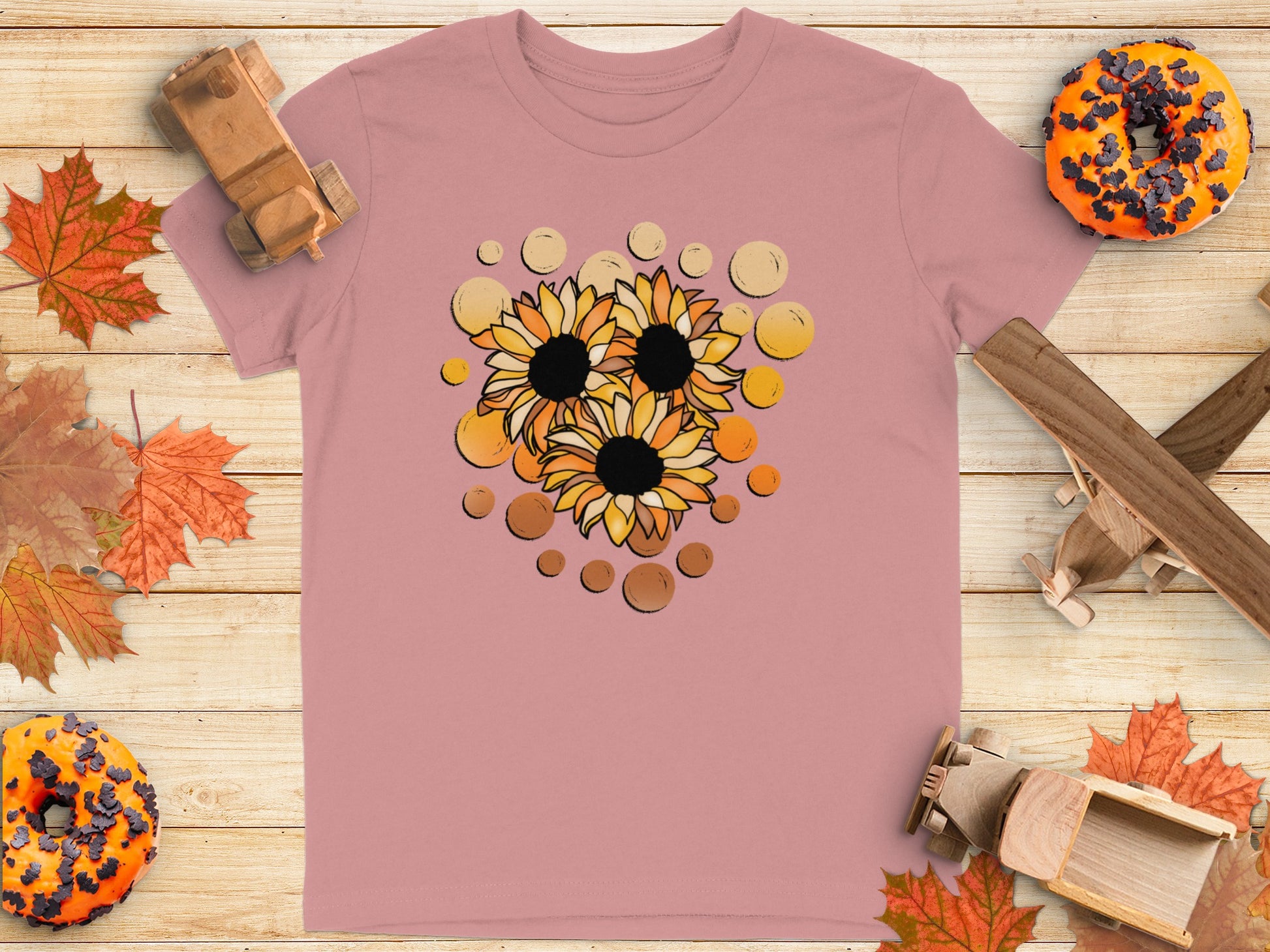 Sunflower Design T-Shirt for Casual and Trendy Look