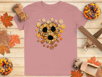 Sunflower Design T-Shirt for Casual and Trendy Look