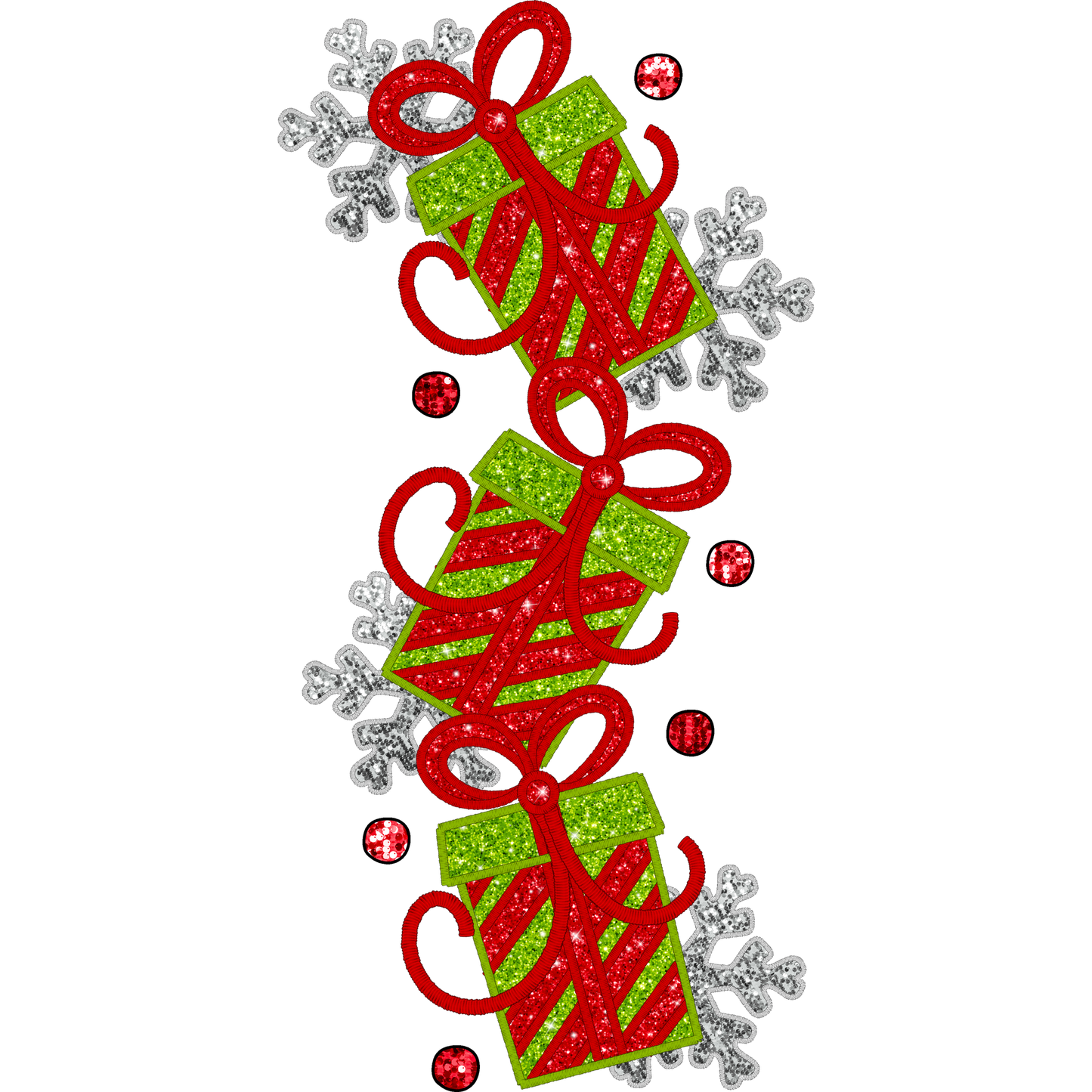 Festive Christmas Snowflakes and Gifts Design product