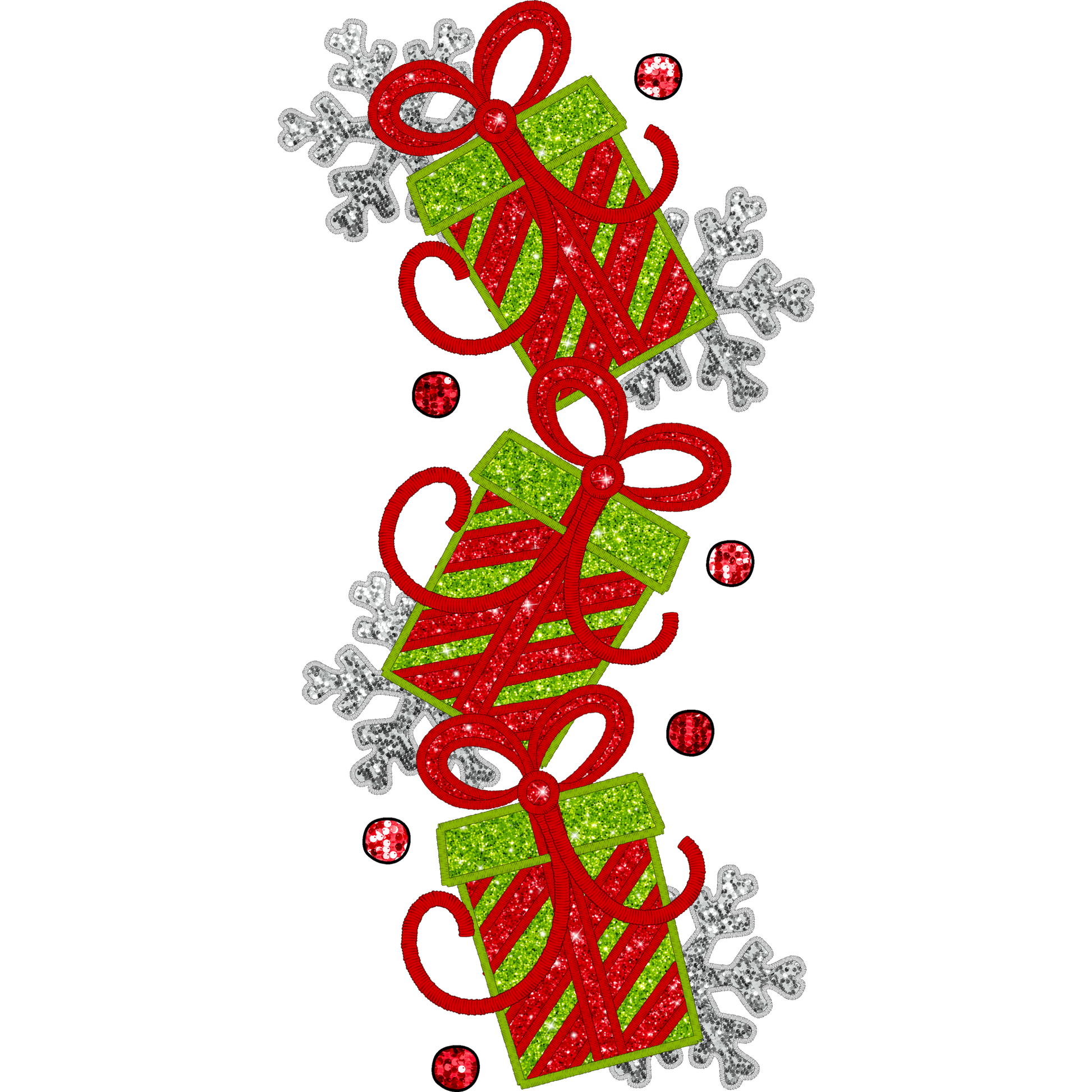 Festive Christmas Snowflakes and Gifts Design product
