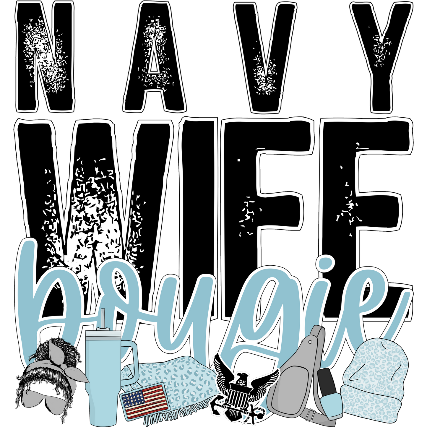 Navy Wife Bougie Graphic Bundle for Navy Families