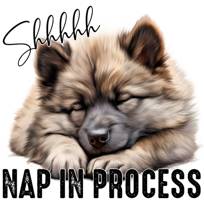 Shhhhh Nap in Process Adorable Sleepy Pet Artwork