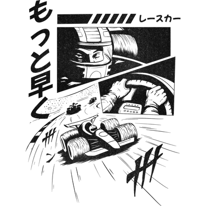 Anime Racing Scene Graphic Tee Shirt Product