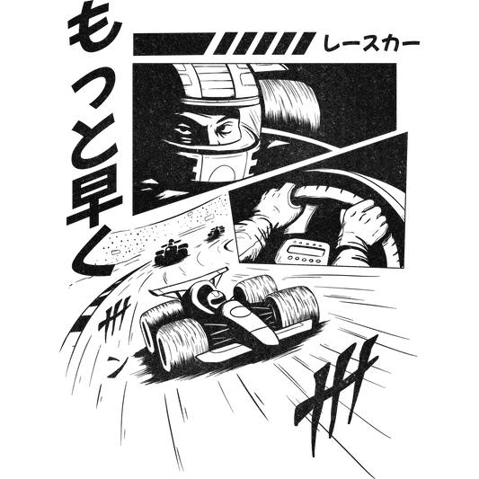 Anime Racing Scene Graphic Tee Shirt Product