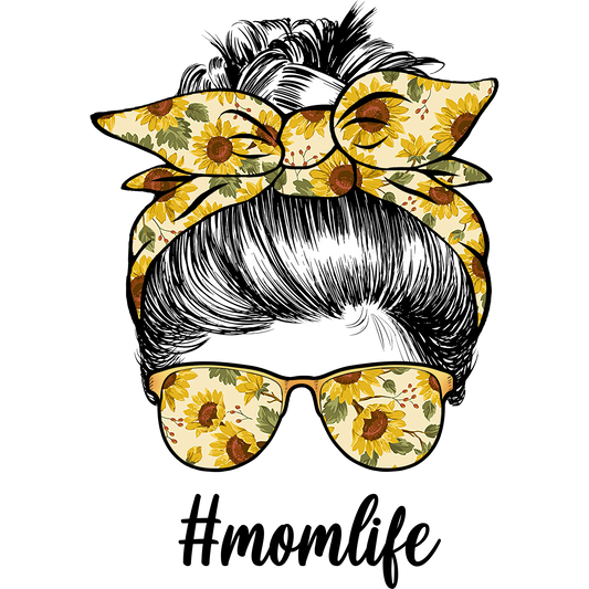 Sunflower Print Bandana Hairstyle Momlife Product