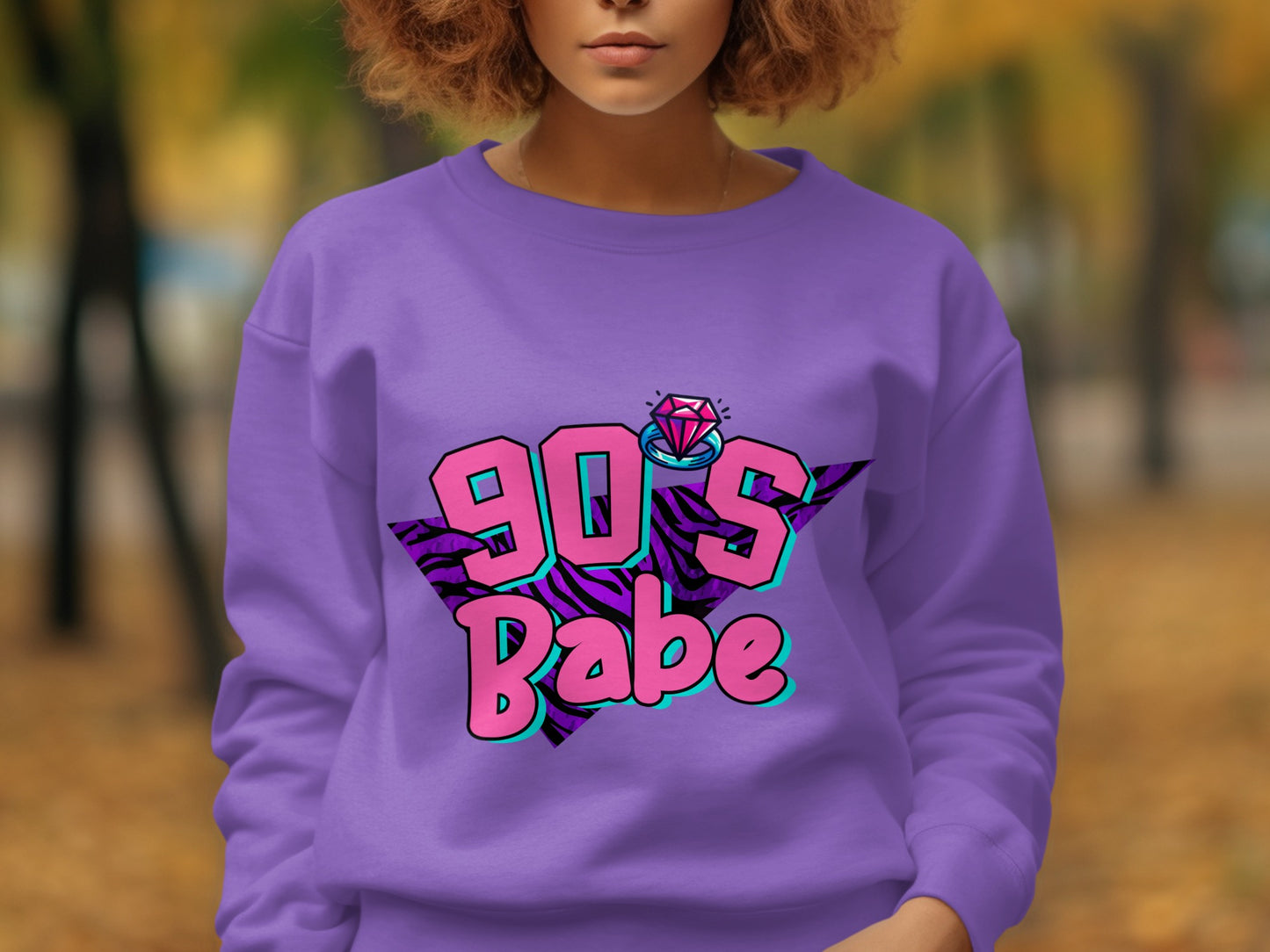 Retro 90s Babe Graphic Sweatshirt for Nostalgic Style