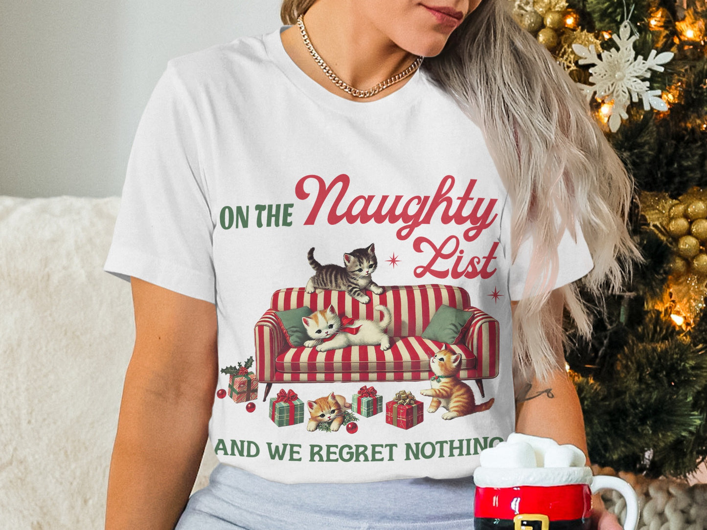 On The Naughty List And We Regret Nothing Shirt