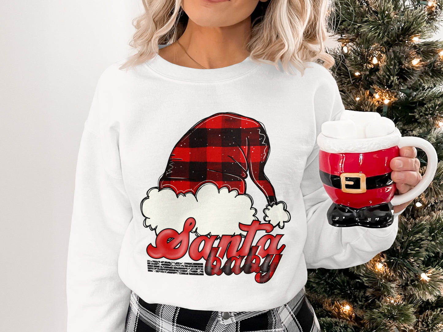 Santa Baby Graphic Long Sleeve Sweatshirt Product