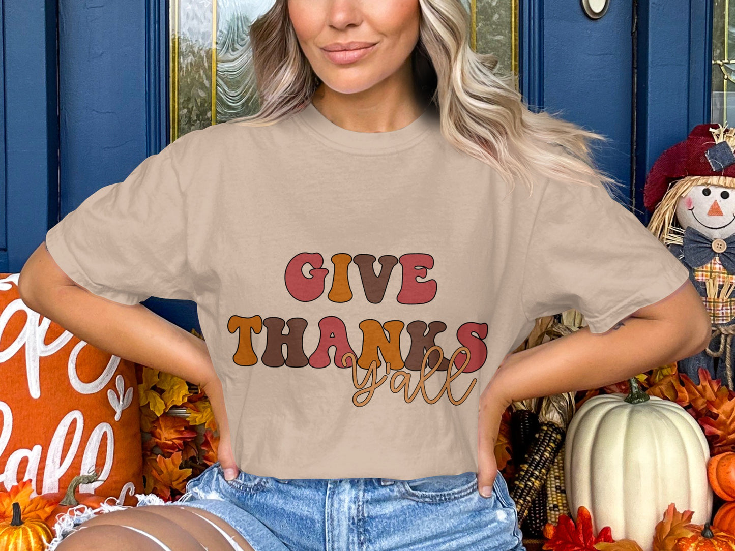 Give Thanks Y'all Graphic T-Shirt product
