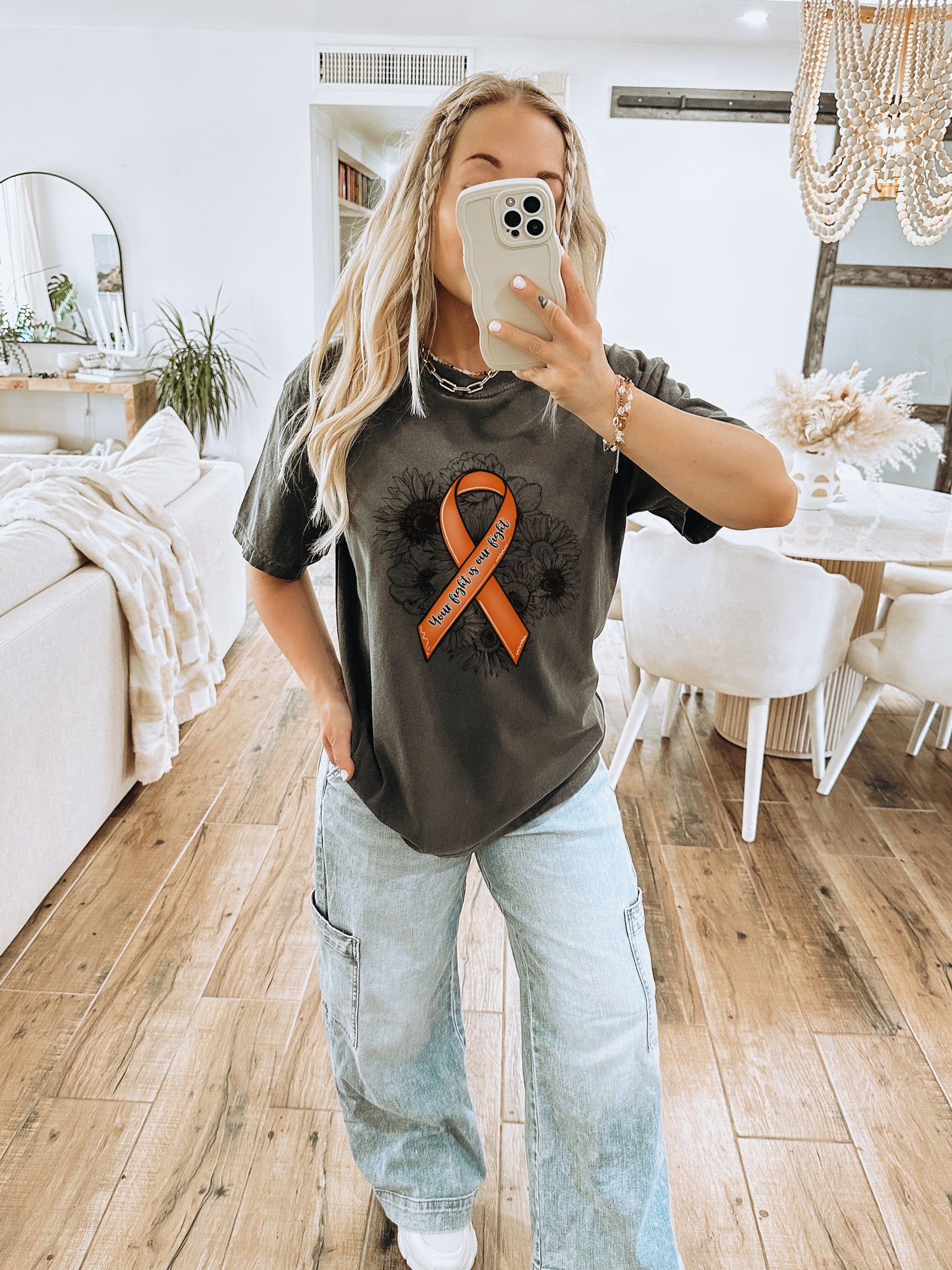 Live Life Fully Awareness Ribbon Graphic Tee