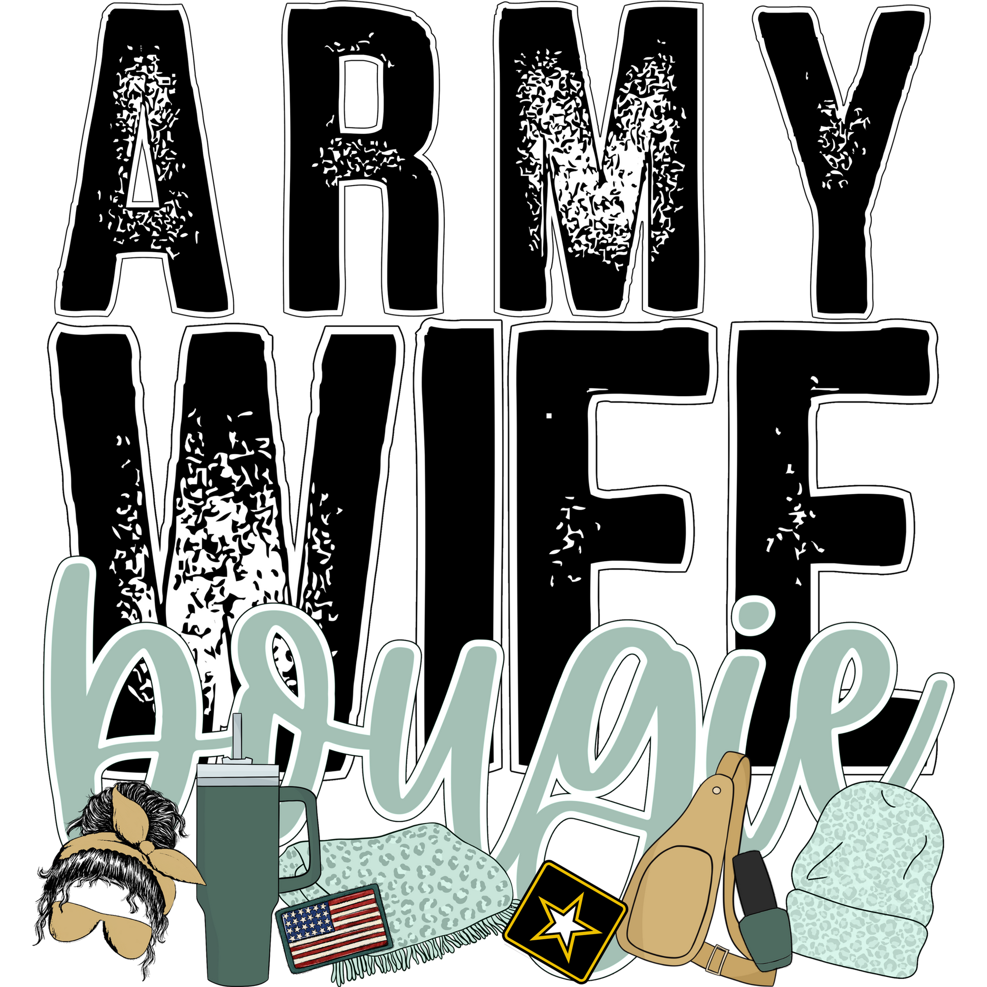 Army Wife Bougie Military Appreciation Gift