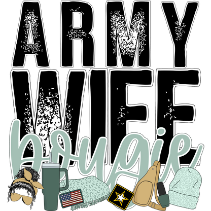 Army Wife Bougie Military Appreciation Gift