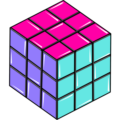 Colorful Puzzle Cube with Vibrant Design Toy