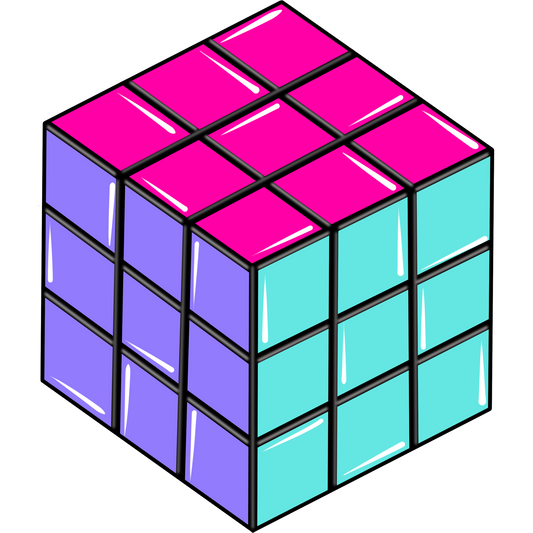 Colorful Puzzle Cube with Vibrant Design Toy
