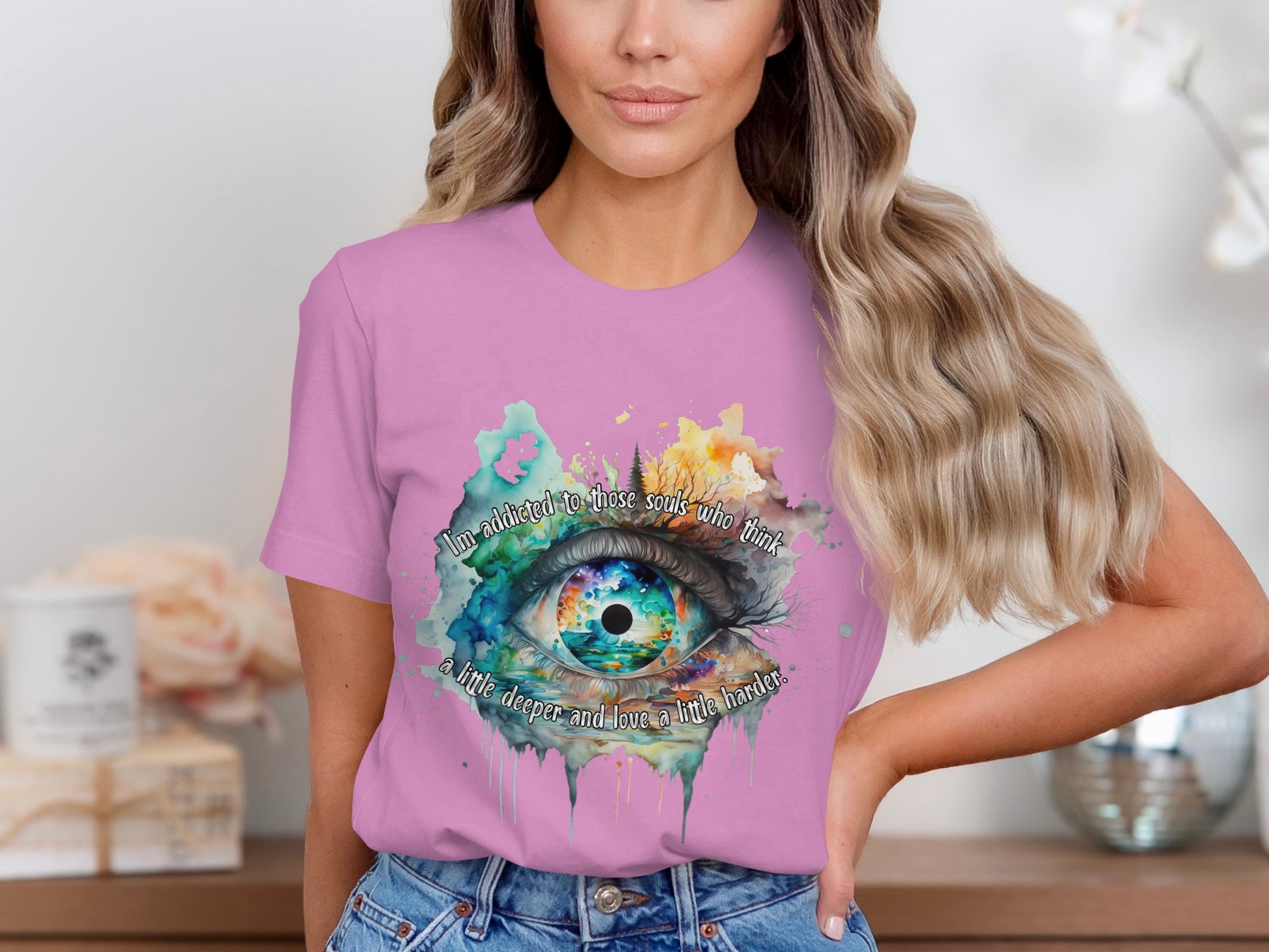 Colorful Eye with Inspirational Quote T-Shirt