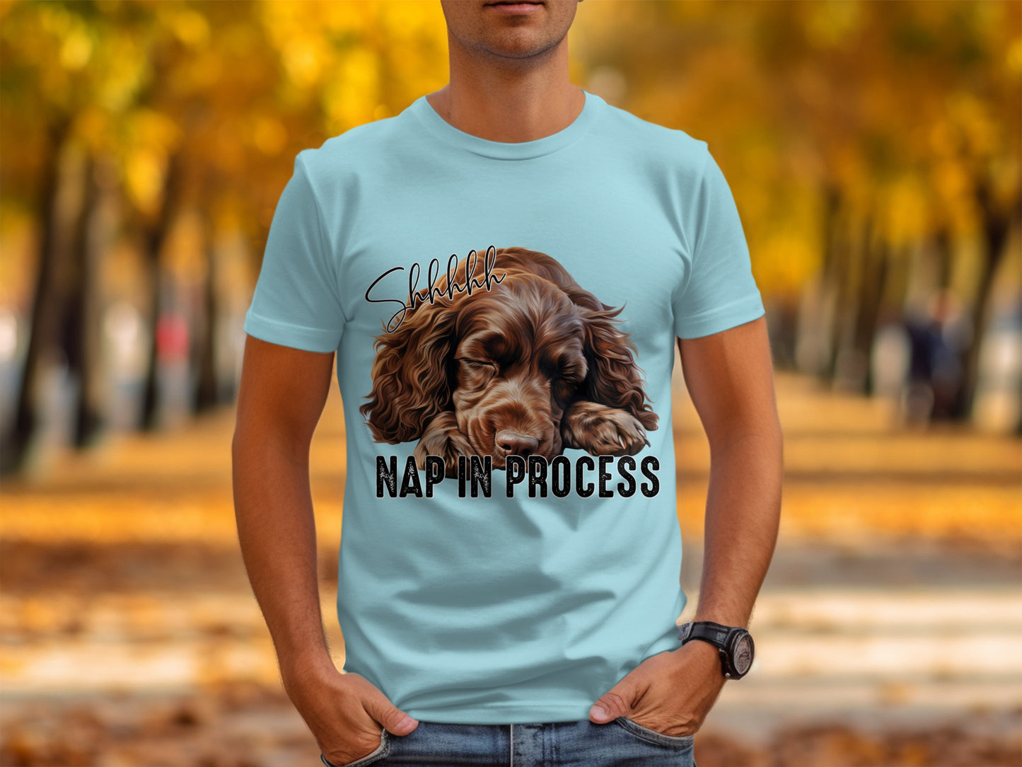 Adorable Sleepy Puppy Nap in Process T-Shirt