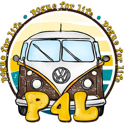 P4L Colorful Retro Van Illustration Art Print