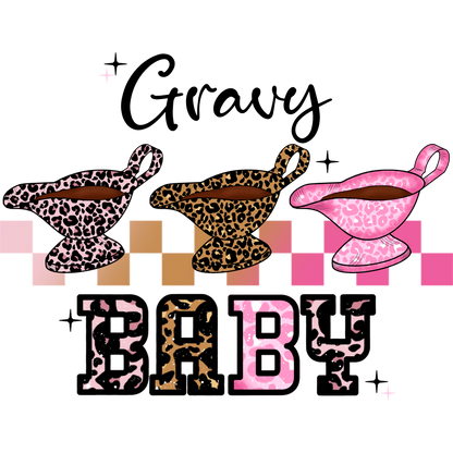 Gravy Baby Pink Leopard Print Customizable Design