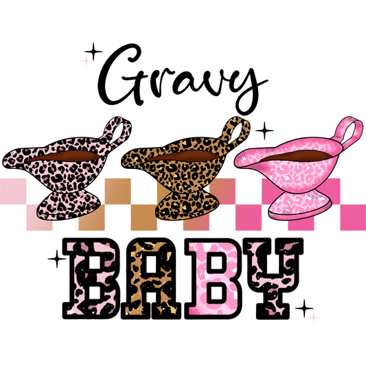 Gravy Baby Pink Leopard Print Customizable Design