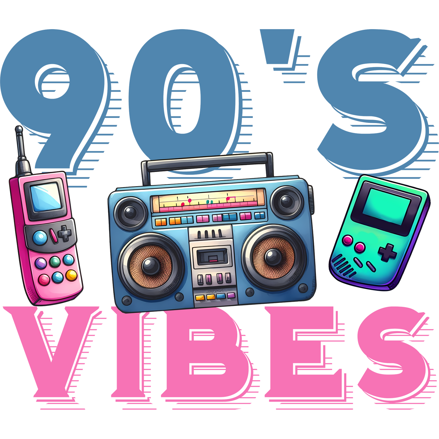 Retro 90's Vibes Boombox and Gadgets product