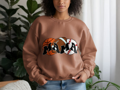 Mama Basketball and Baseball Sweatshirt