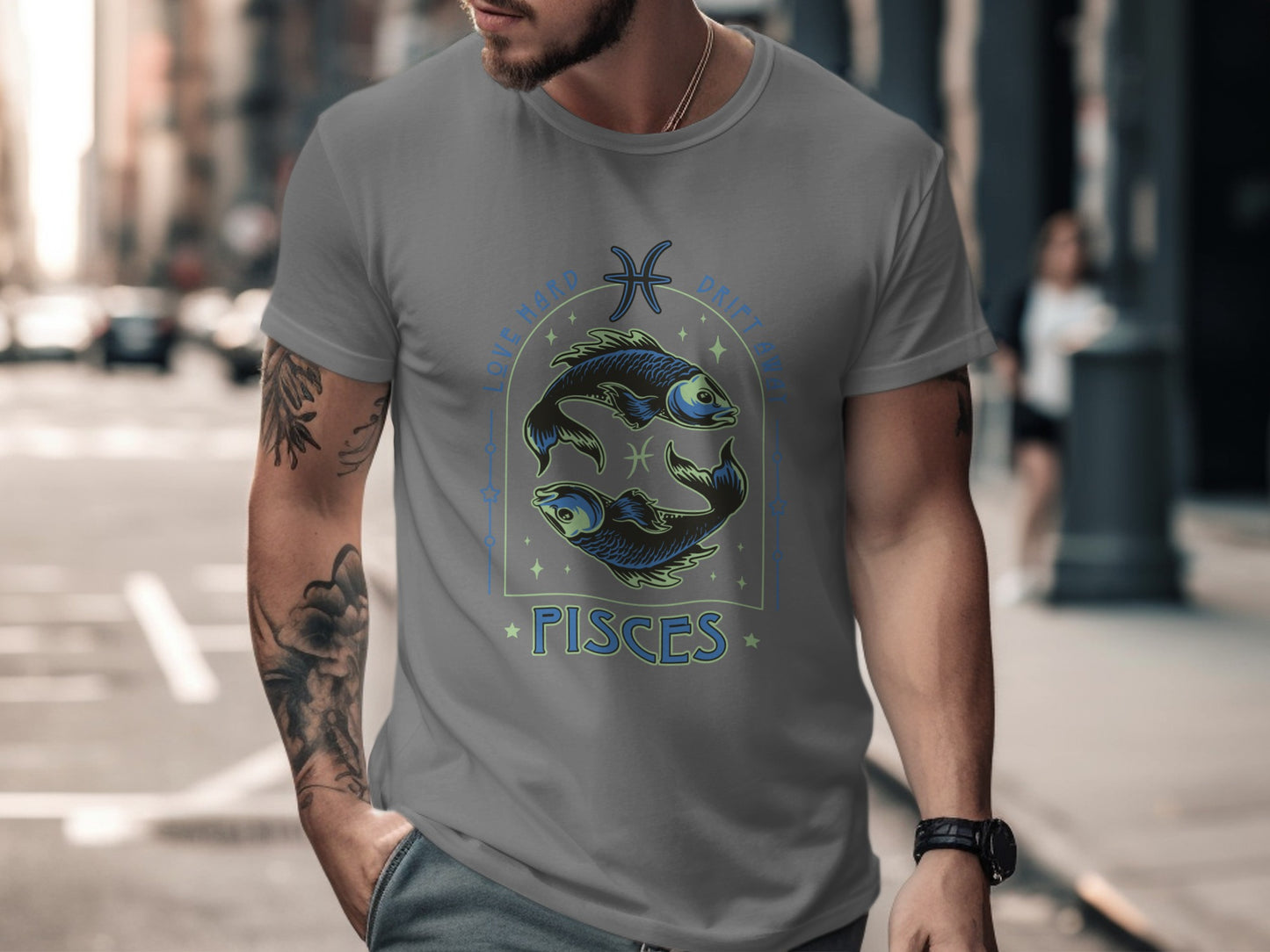 Pisces Zodiac Sign Fish Graphic T-Shirt for Astrology Lovers