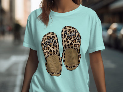 Cool Auntie Flip Flops Graphic Tee Shirt