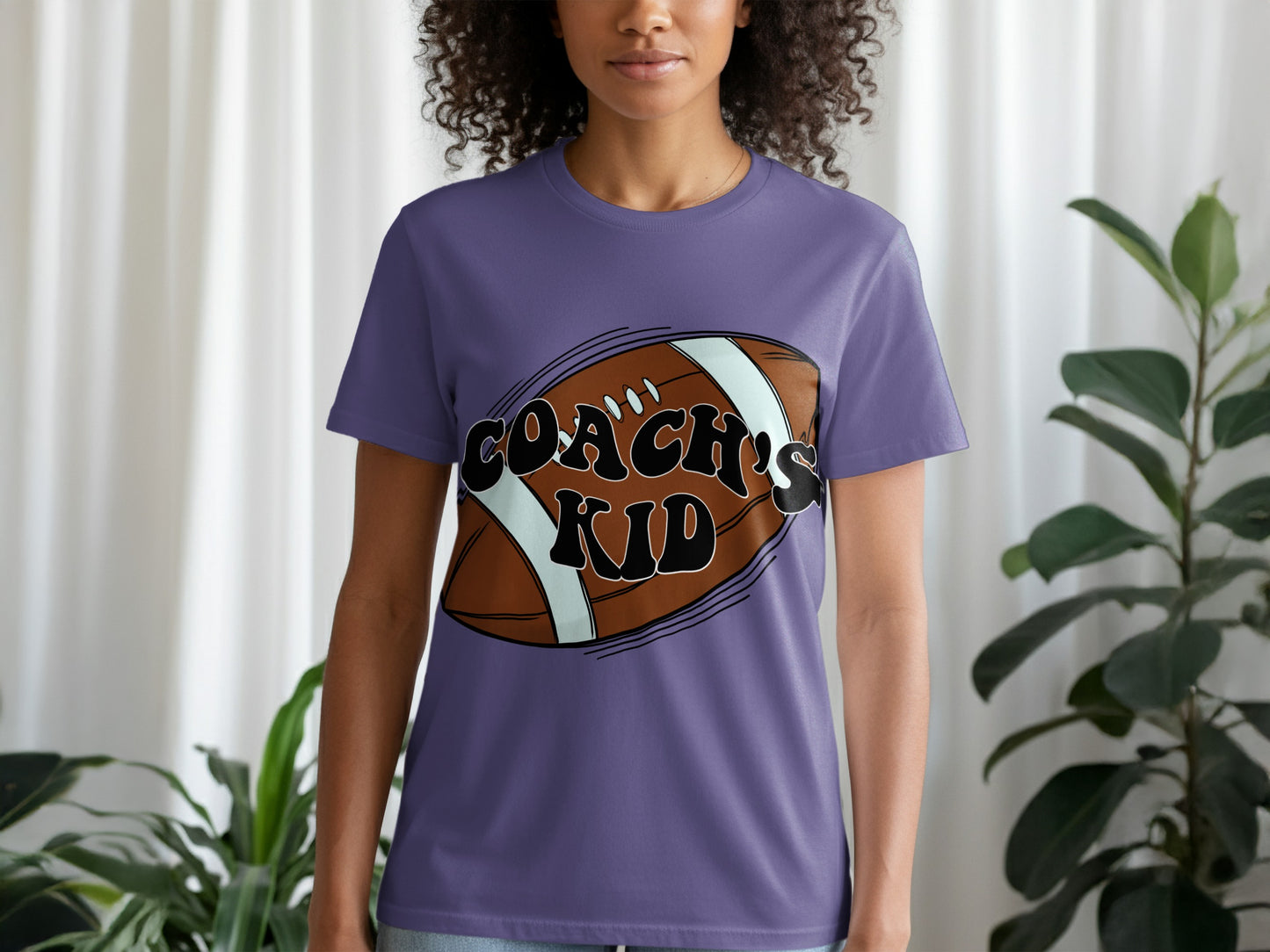 Coach's Kid Football Theme Graphic Shirt Product