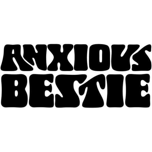 Anxious Bestie Text Design Graphic T-Shirt