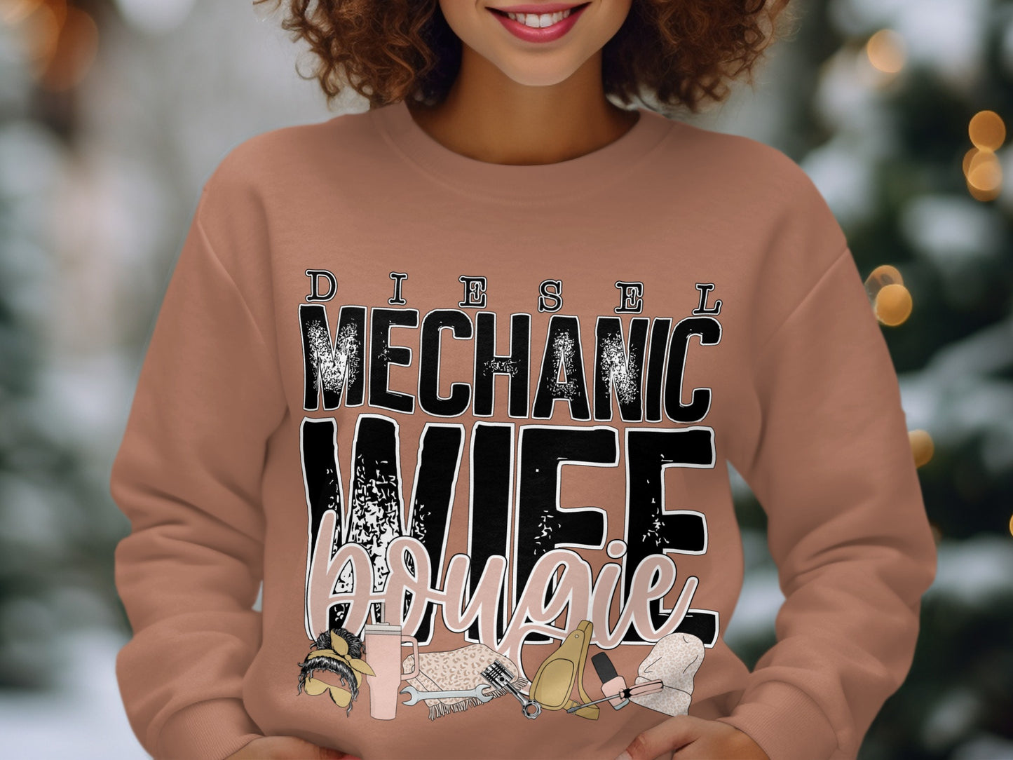 Diesel Mechanic Wife Bougie Sweatshirt
