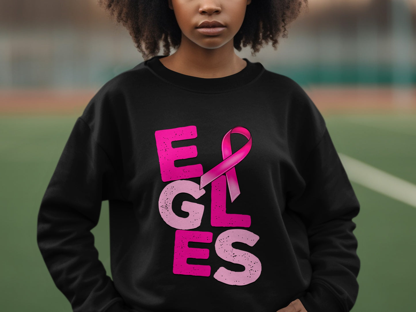 Eagles Pink Ribbon Graphic Sweatshirt product