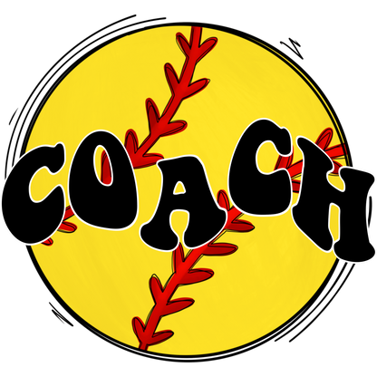 Retro Style Coach Softball Design