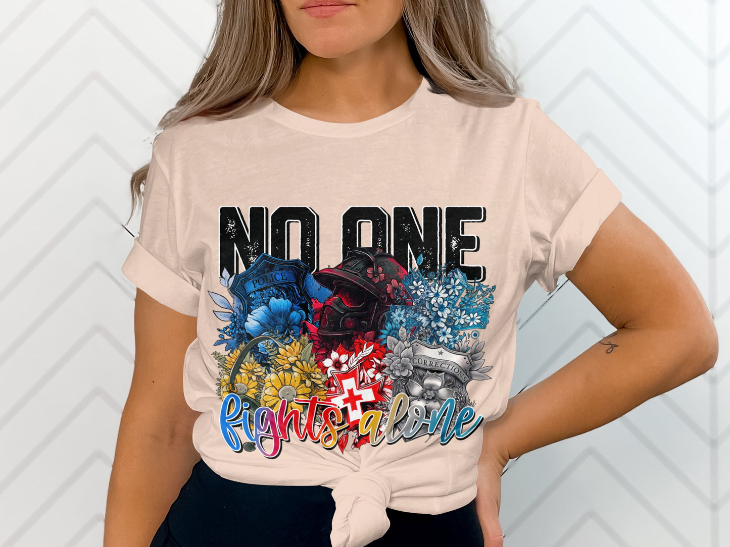 No One Fights Alone Inspirational T-shirt