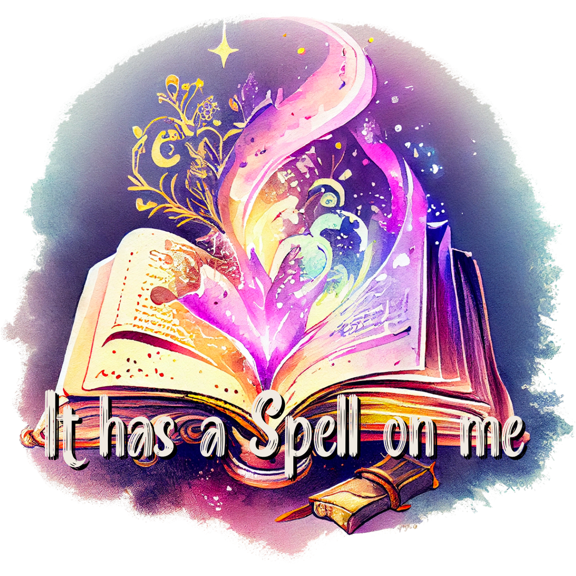 It has a Spell on me Magical Book Artwork