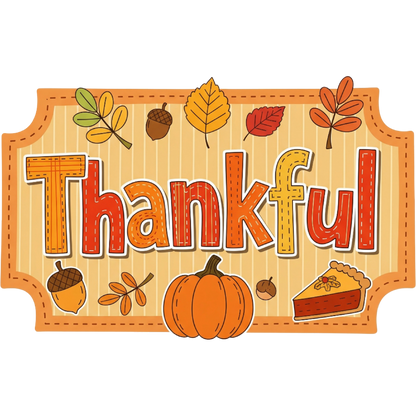 Festive Thankful Seasonal Pumpkin and Pie Product