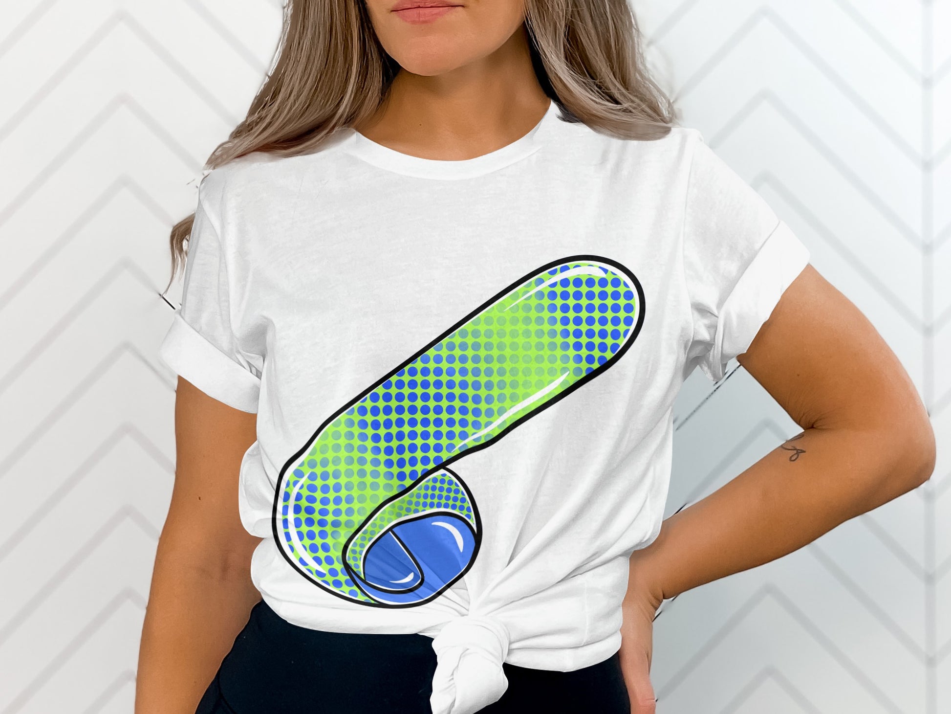 Pop Art Style Abstract Design Graphic T-shirt