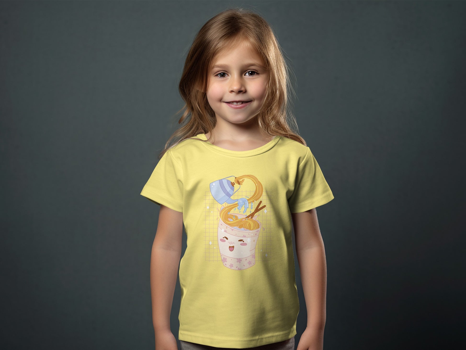 Cute Children's T-shirt with Adorable Noodle Design