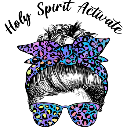 Holy Spirit Activate Leopard Print Hair Bow Product